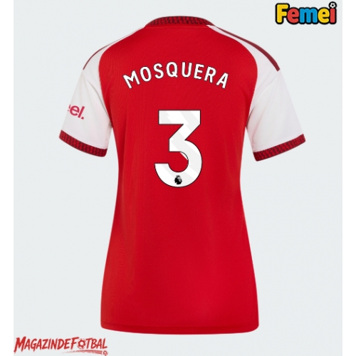Arsenal Cristhian Mosquera #3 Tricou Fotbal Replică 2026-27 Femei Acasa Arsenal Cristhian Mosquera #3 Tricou Fotbal Replică 2026-27 Femei Acasa